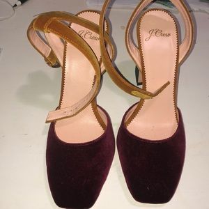 Suede J. Crew Ankle Strap Pumps (7.5)